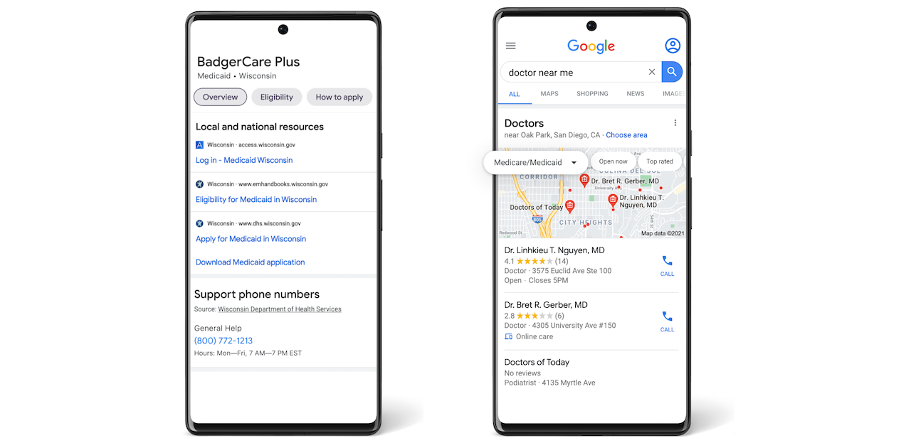 Google adds Medicaid, Medicare enrollment info to Search